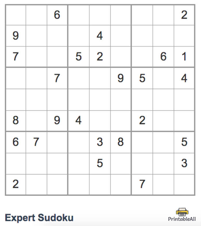 Printable Expert Sudoku 12