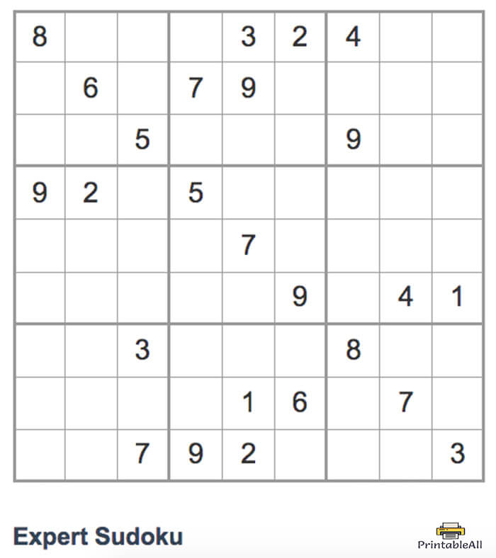 Printable Expert Sudoku 14