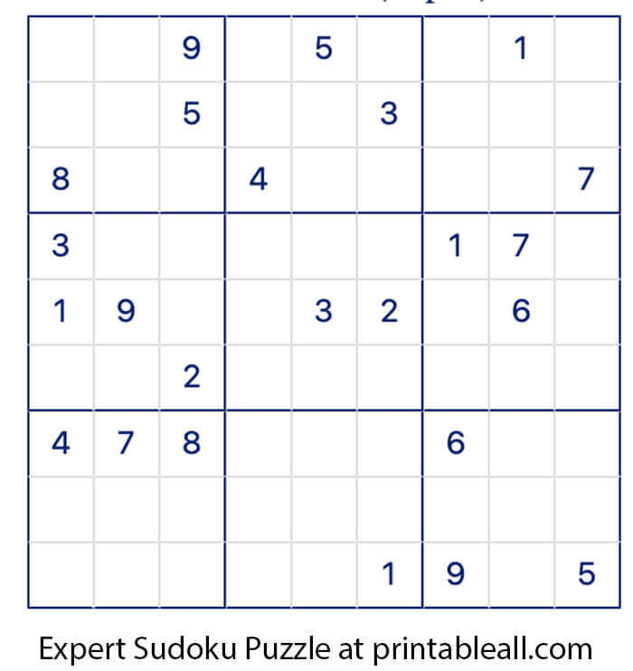 Printable Expert Sudoku 20