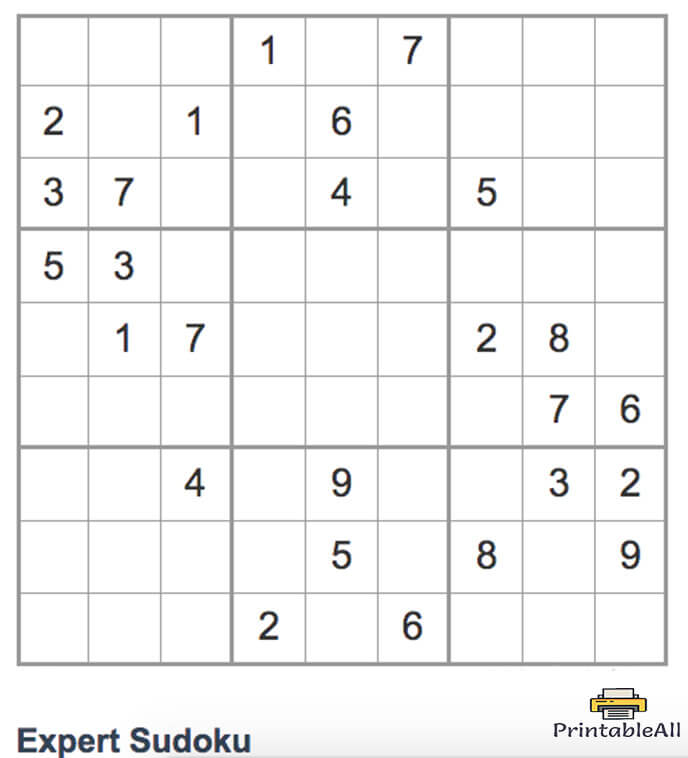 Printable Expert Sudoku 4
