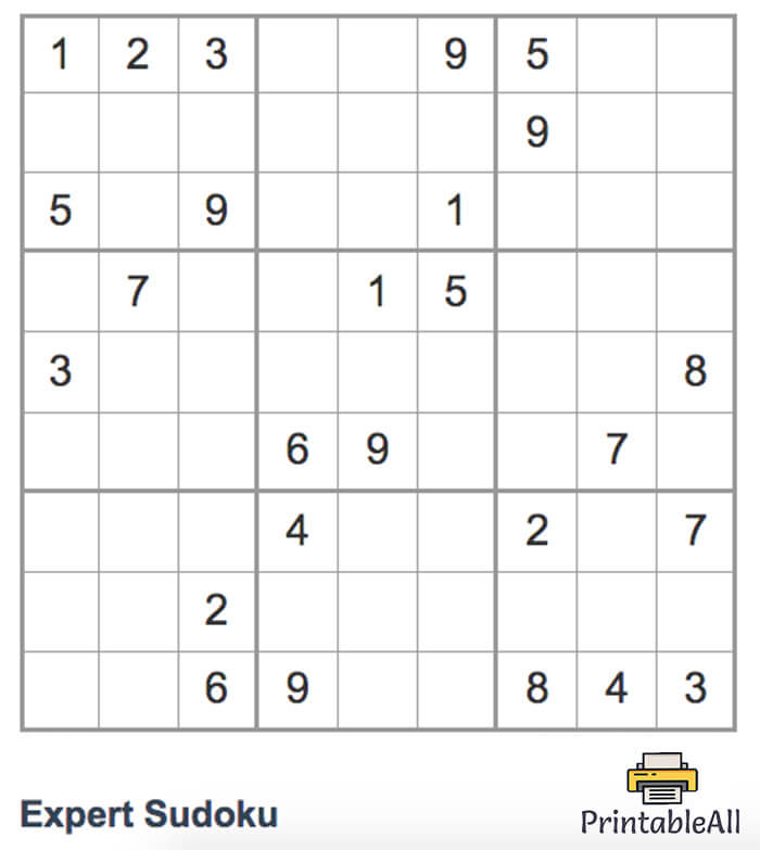 Printable Expert Sudoku 5
