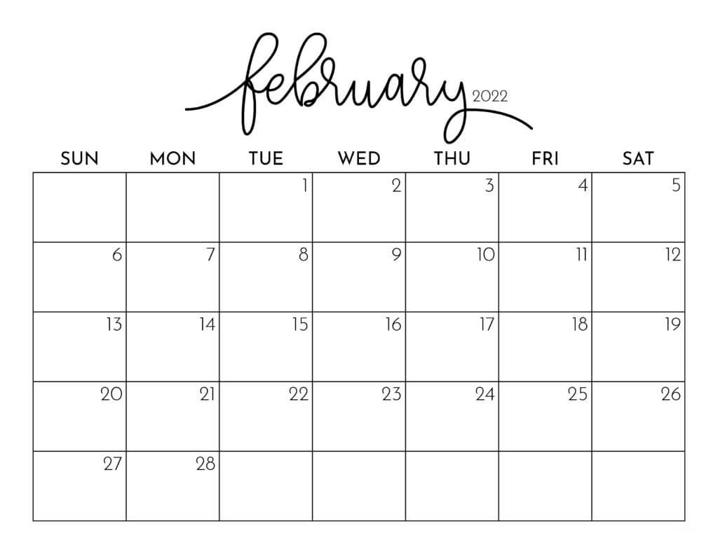 Printable February 2022 Calendar 3