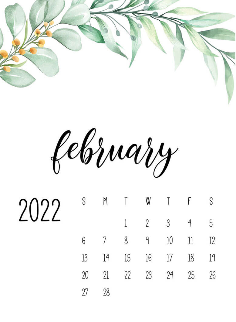 Printable February 2022 Calendar 5