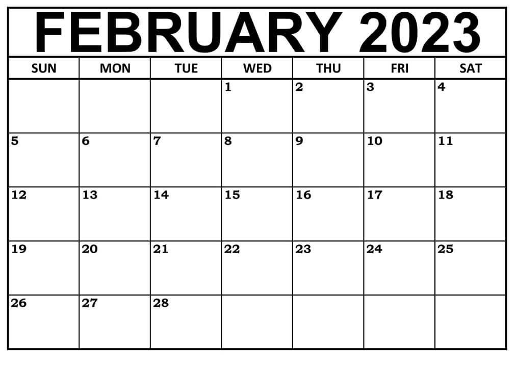 Printable February 2023 Calendar 4