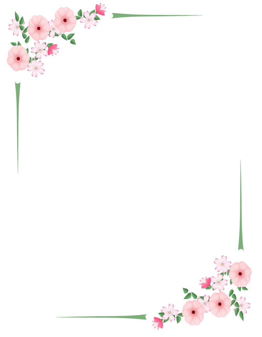 Printable Flower Border 13