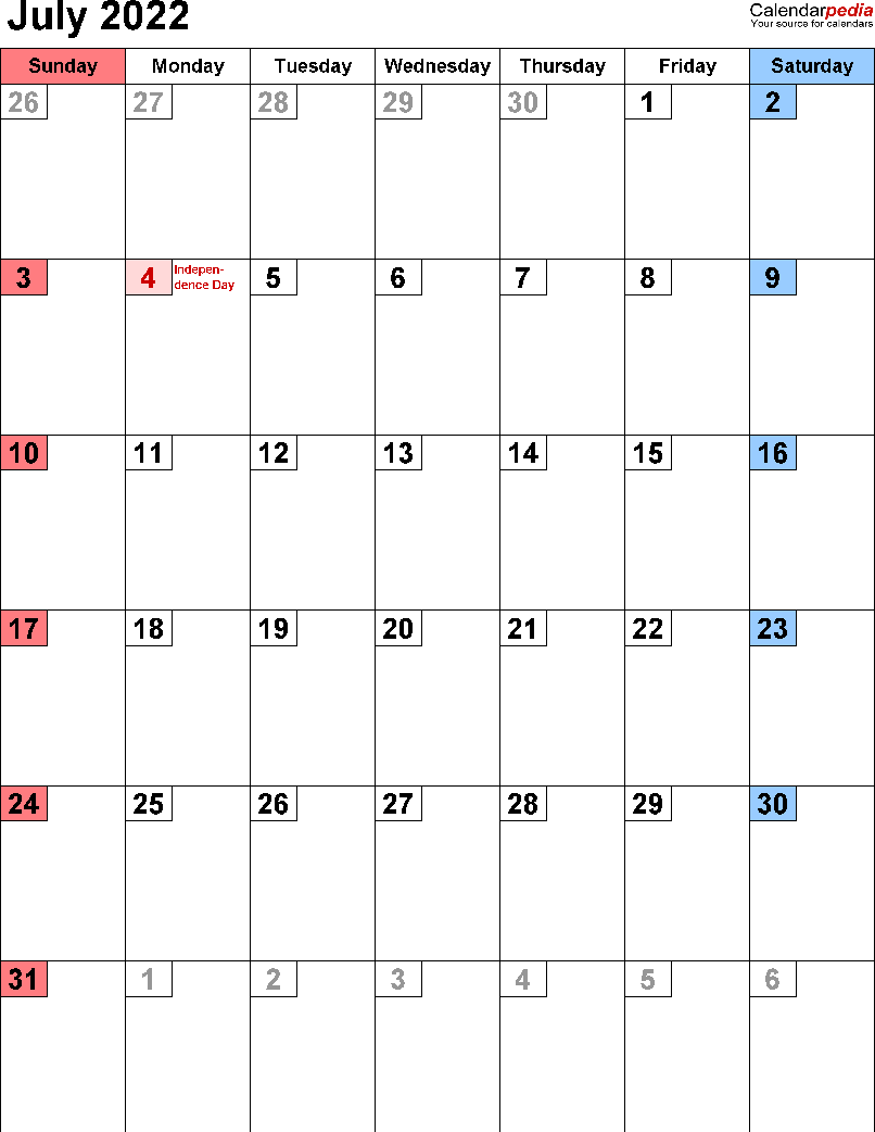 Printable July 2022 Calendar 17