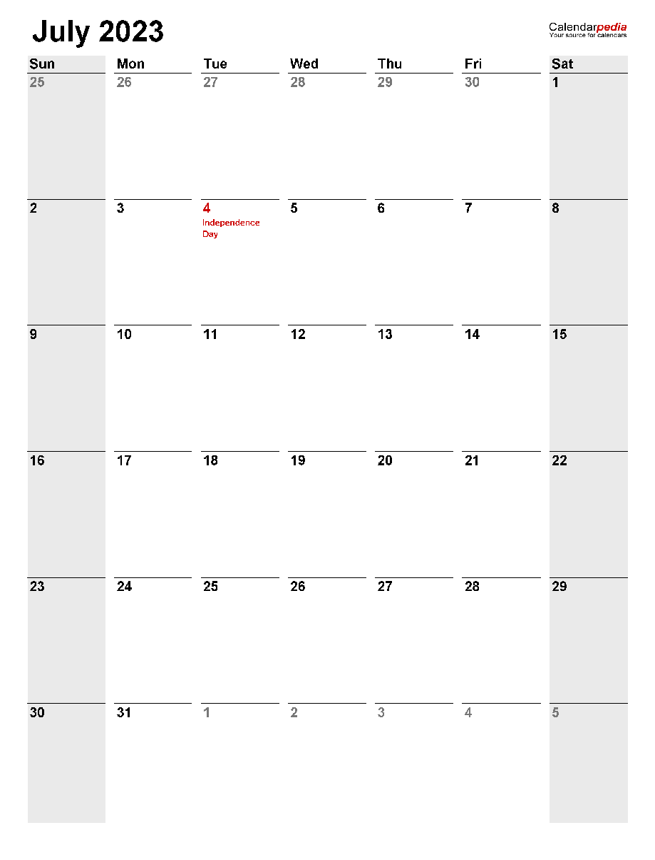 Printable July 2023 Calendar 10
