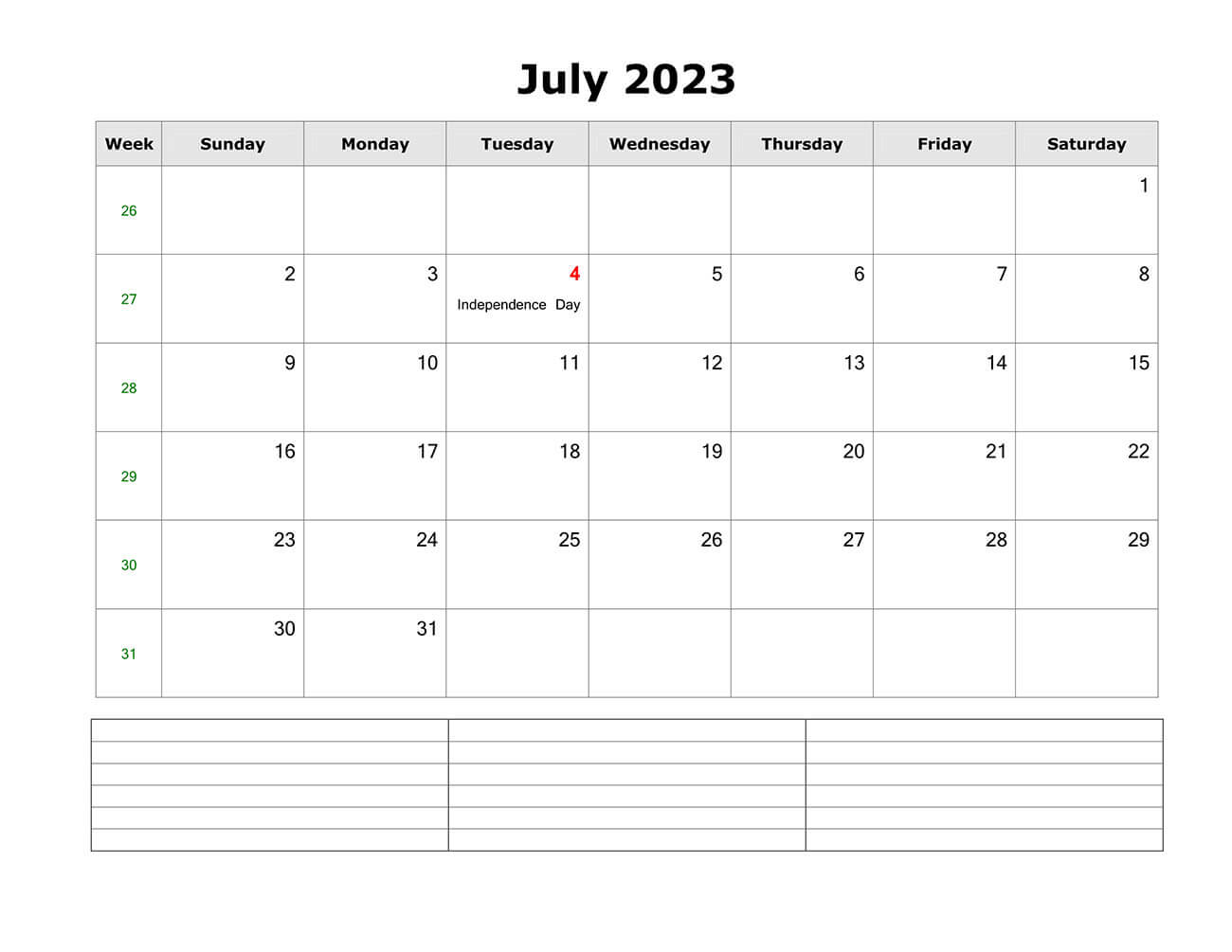 Printable July 2023 Calendar 6