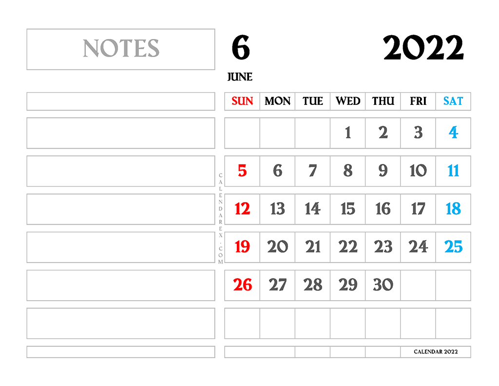 Printable June 2022 Calendar 9