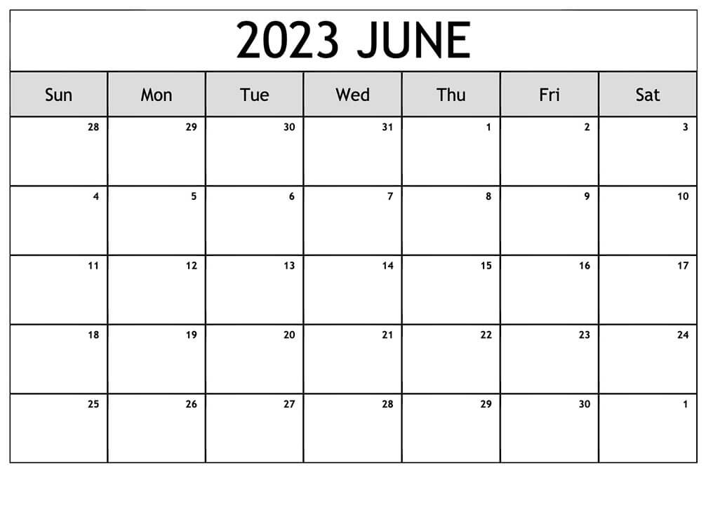 Printable June 2023 Calendar 10