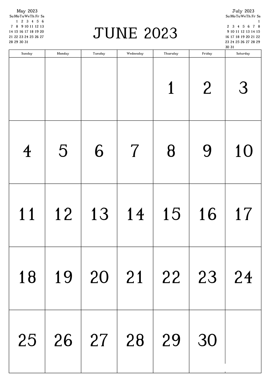 Printable June 2023 Calendar 3