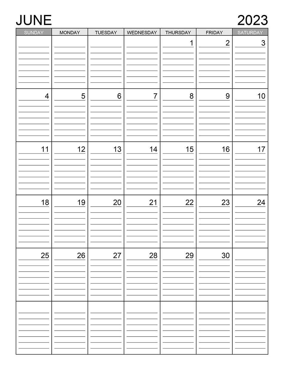 Printable June 2023 Calendar 5