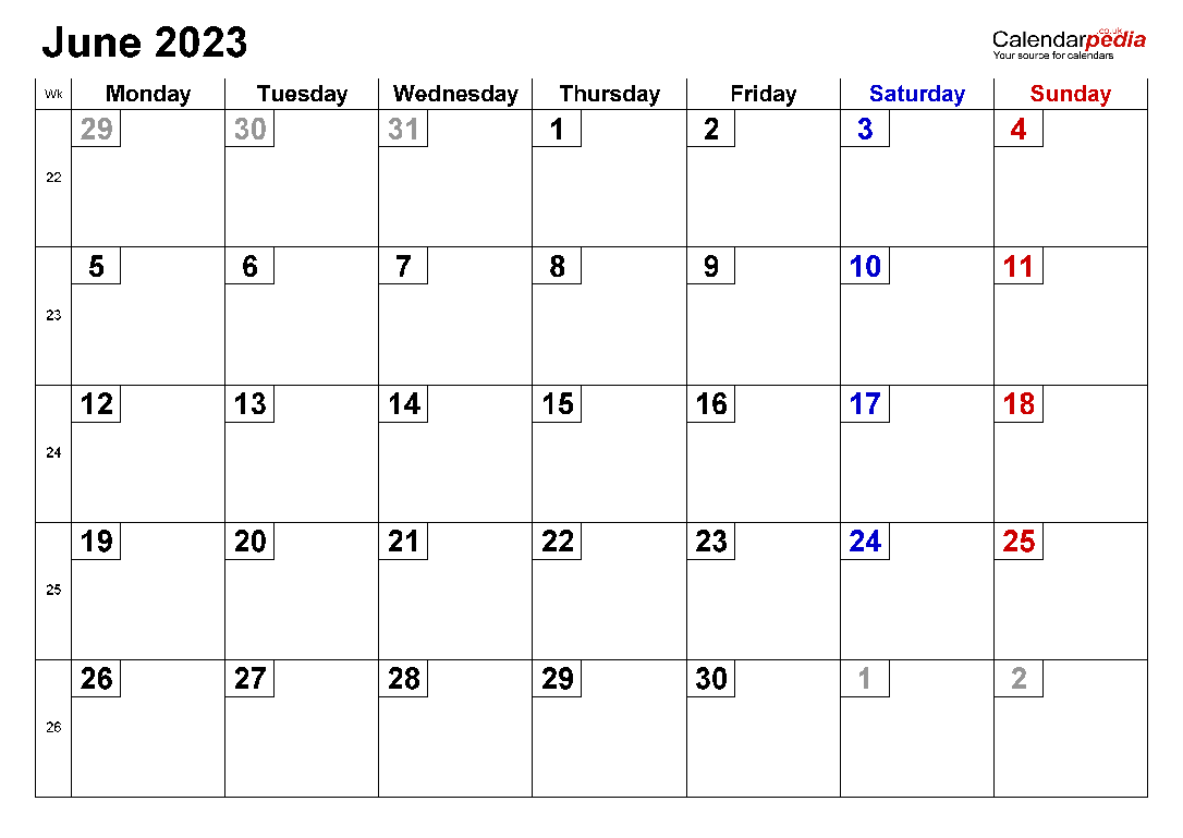 Printable June 2023 Calendar 7