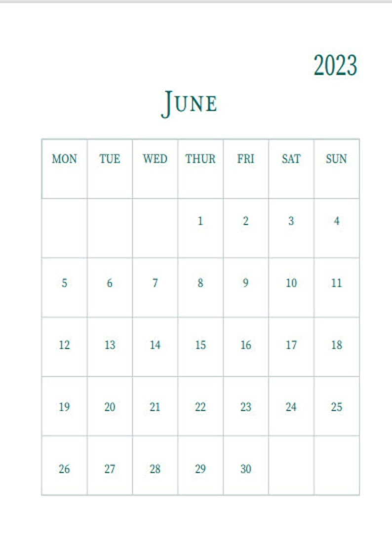 Printable June 2023 Calendar 8