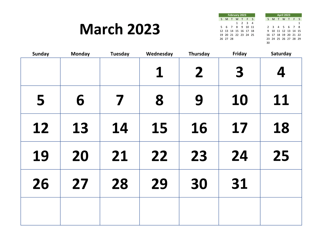Printable March 2023 Calendar 2