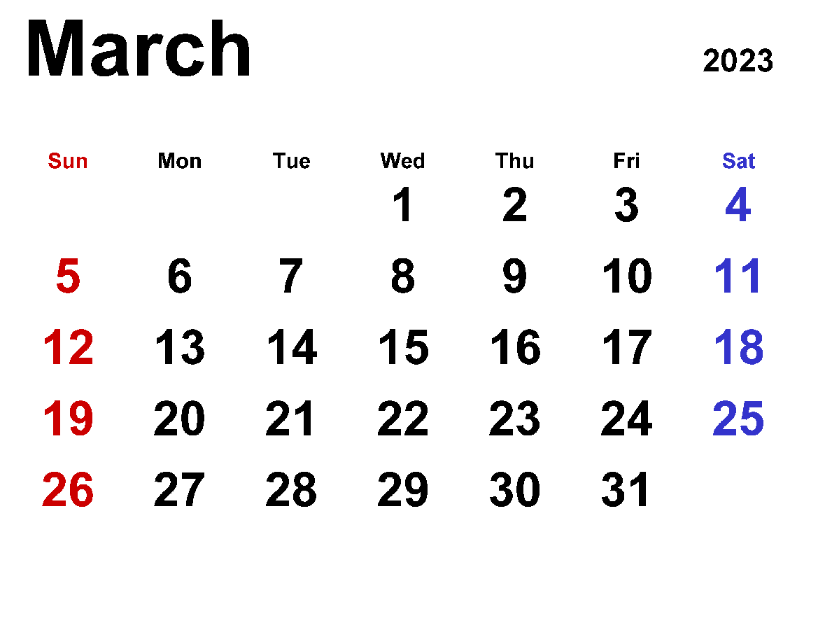 Printable March 2023 Calendar 3
