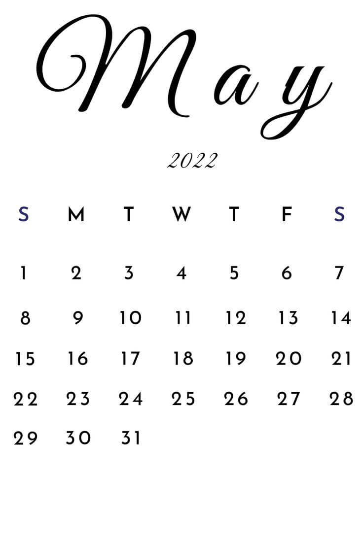 Printable May 2022 Calendar 3