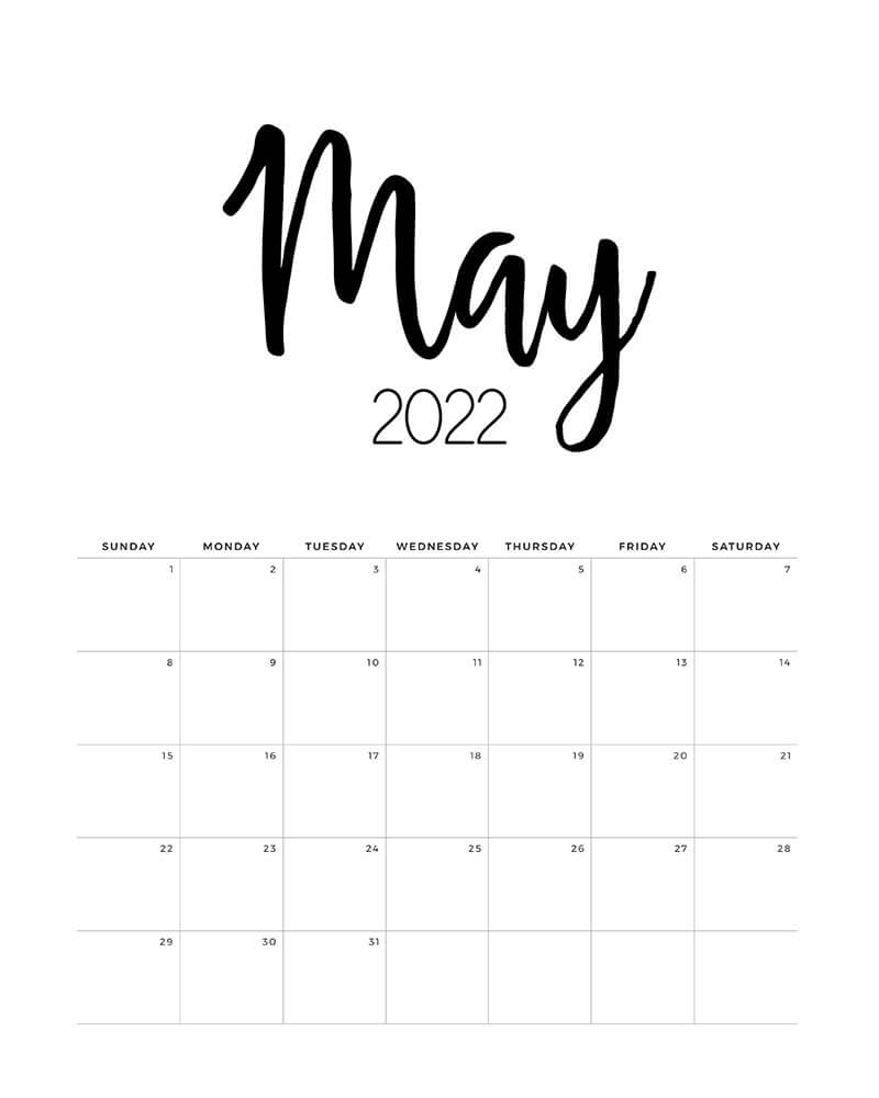 Printable May 2022 Calendar 6