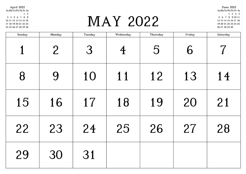 Printable May 2022 Calendar 7