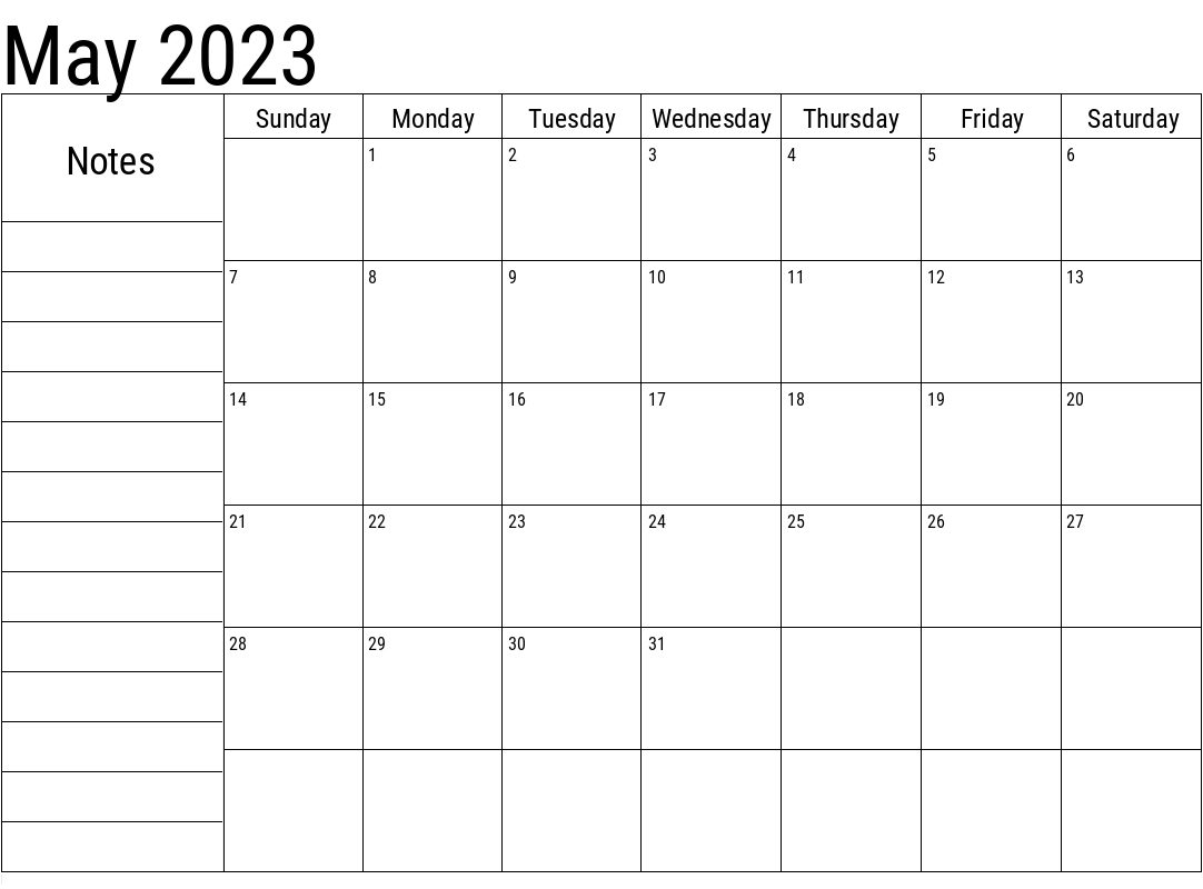 Printable May 2023 Calendar 7