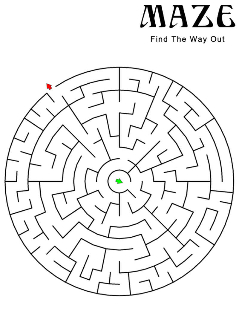 Printable Medium Circle Maze
