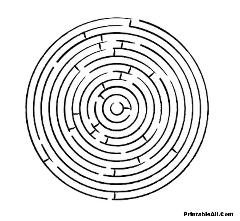 Printable Medium Round Maze 2