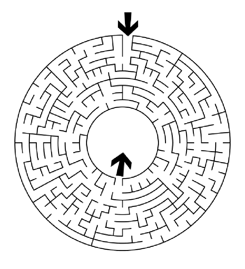 Printable Medium Round Maze 7