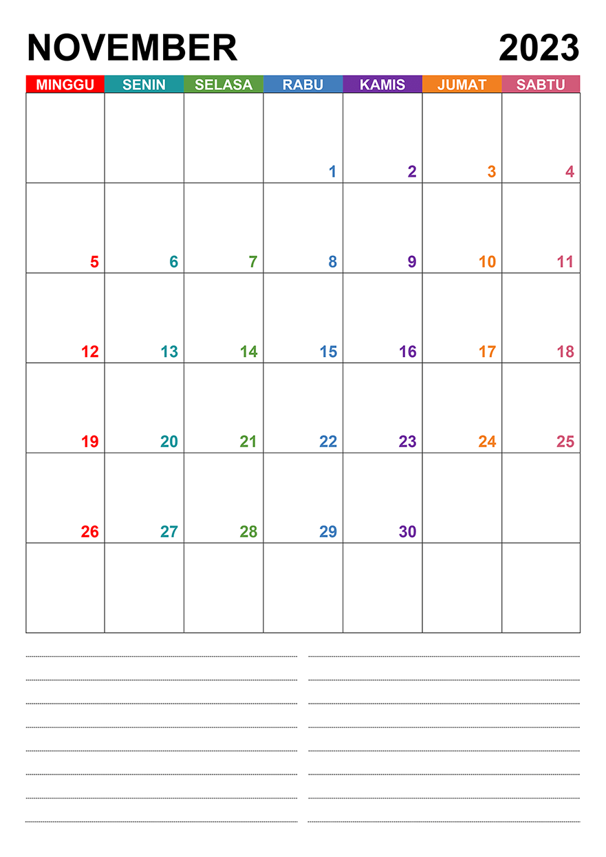 Printable November 2023 Calendar 9