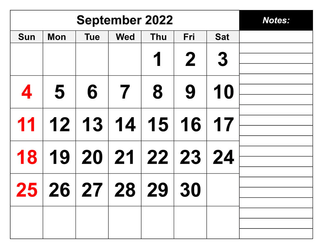 Printable September 2022 Calendar 10