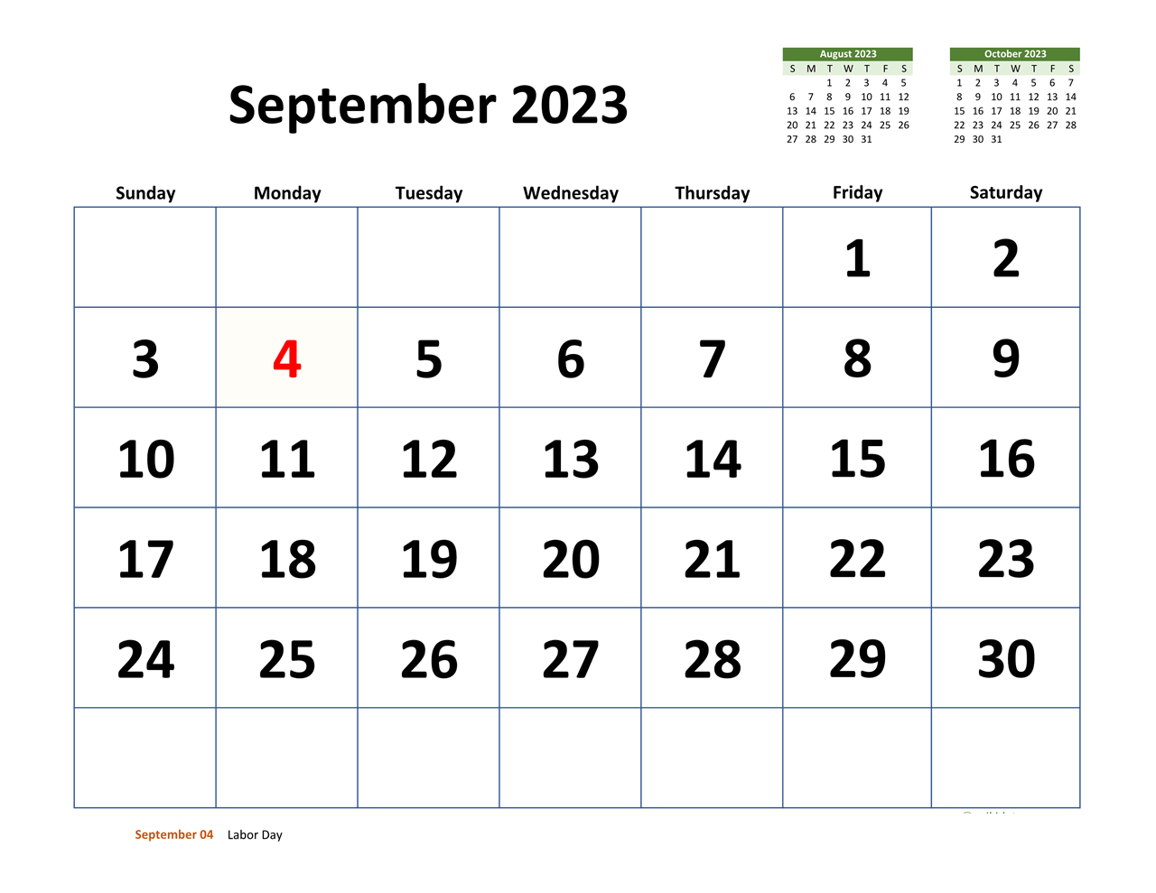 Printable September 2023 Calendar 10
