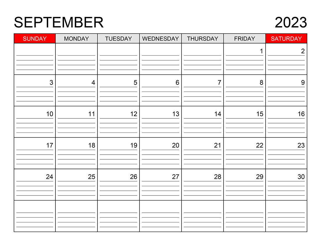 Printable September 2023 Calendar 4