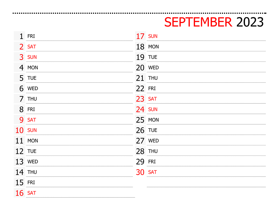Printable September 2023 Calendar 6