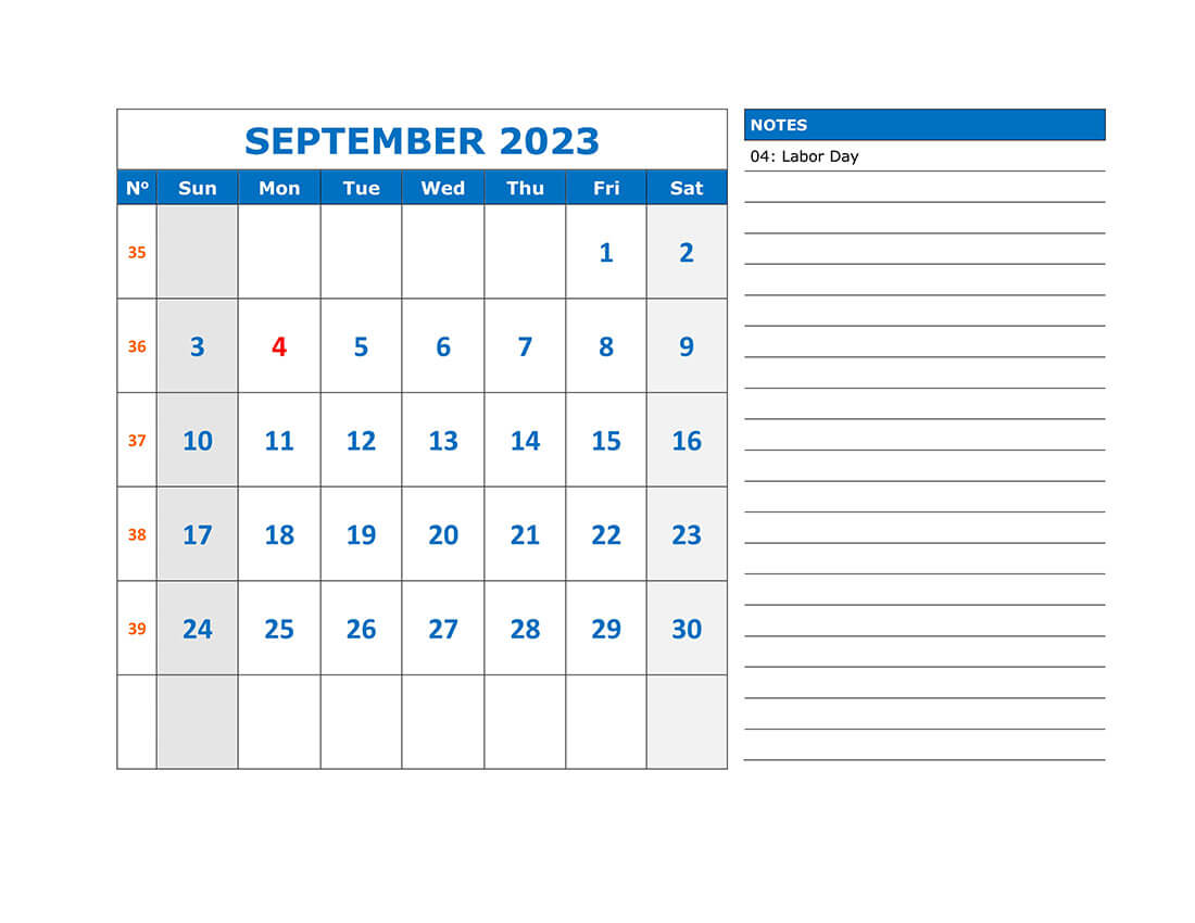 Printable September 2023 Calendar 9