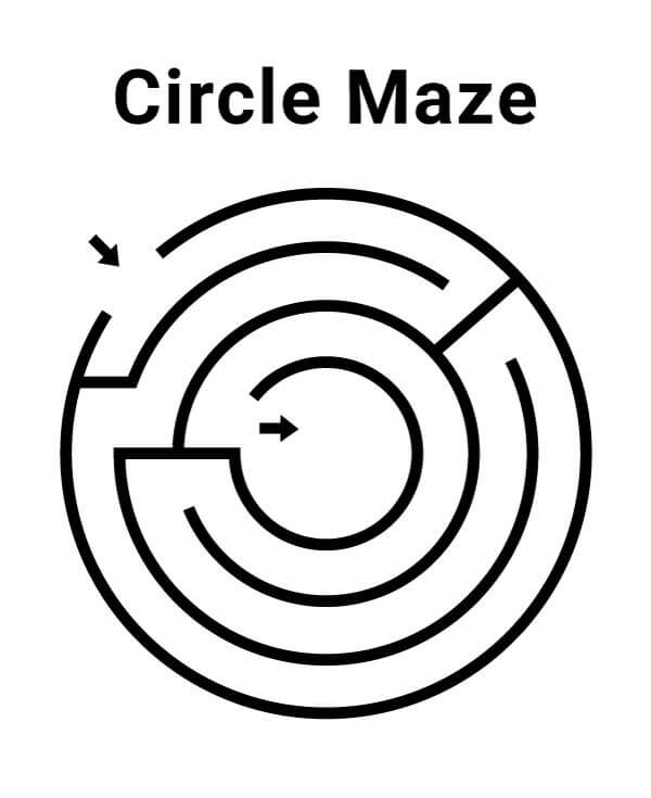 Printable Simple Circle Maze