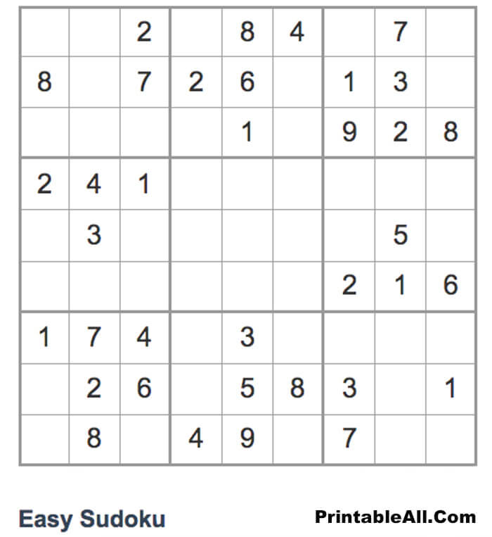 Printable Simple Sudoku 6