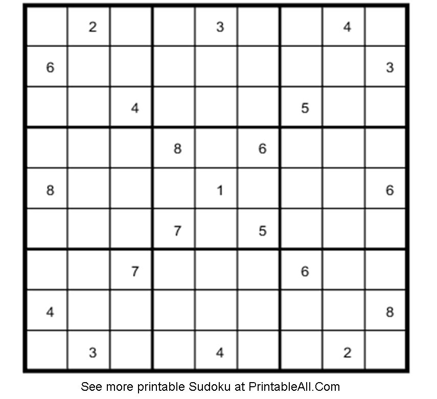 Printable Sudoku Medium 10