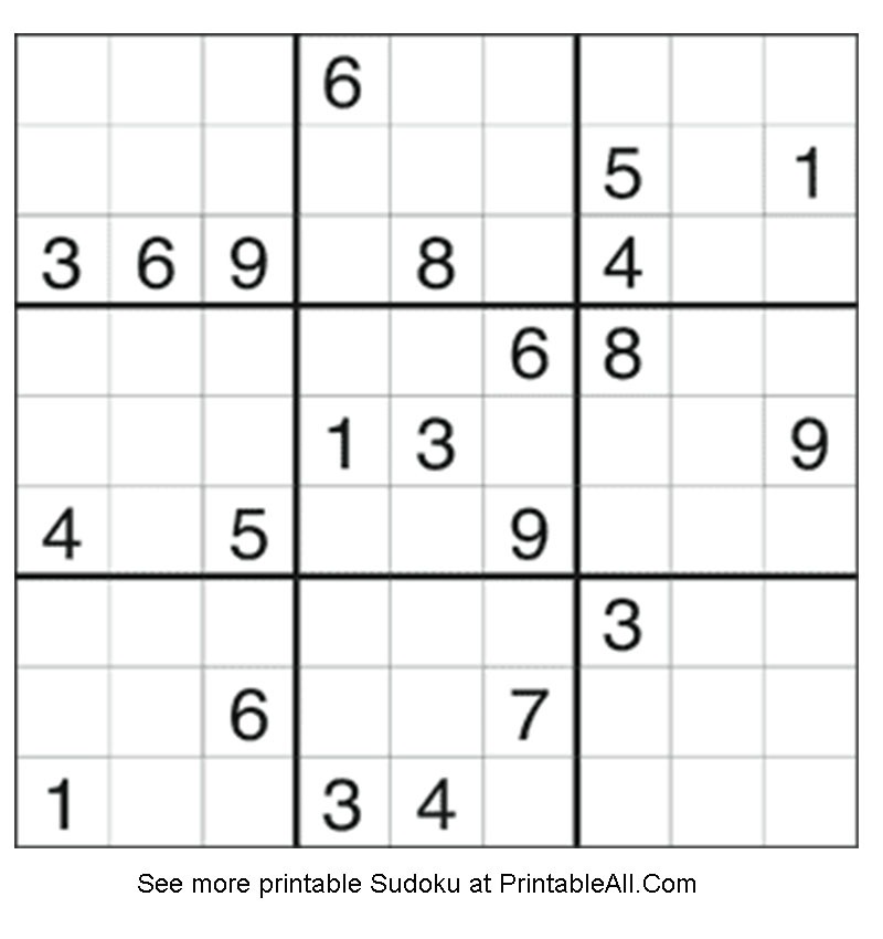 Printable Sudoku Medium 12