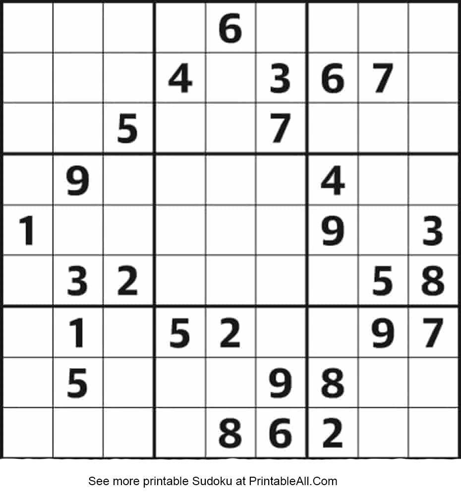 Printable Sudoku Medium 4