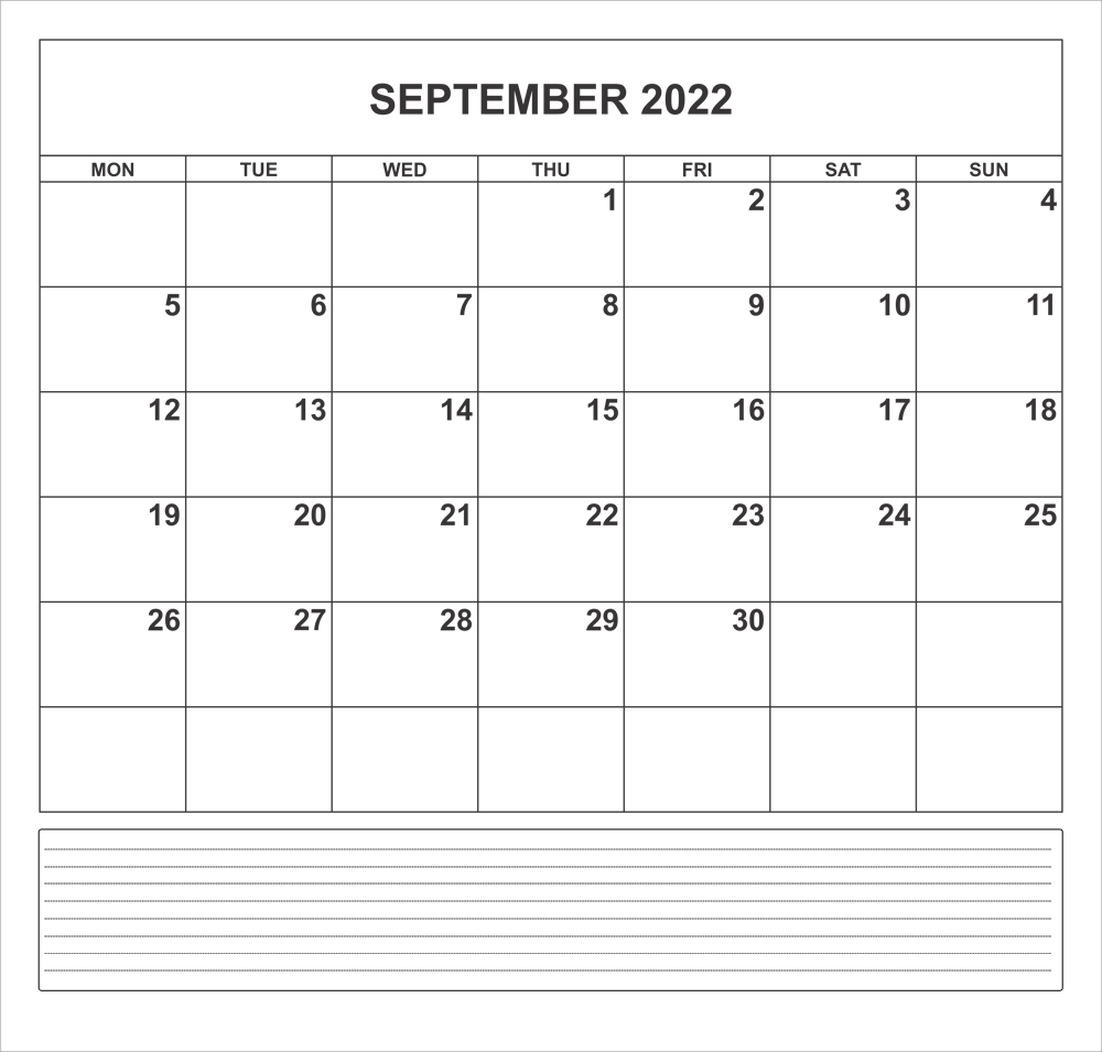Printable September 2022 Calendar 1