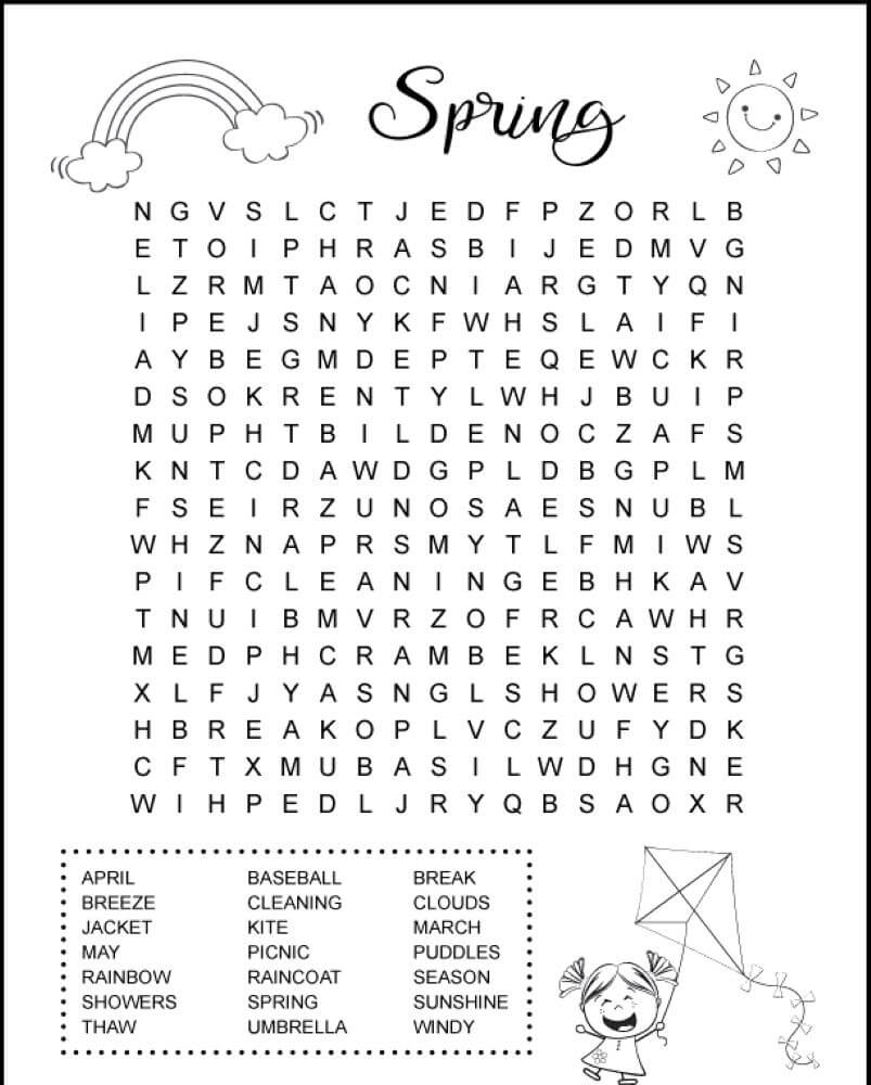 Cool Spring Word Search