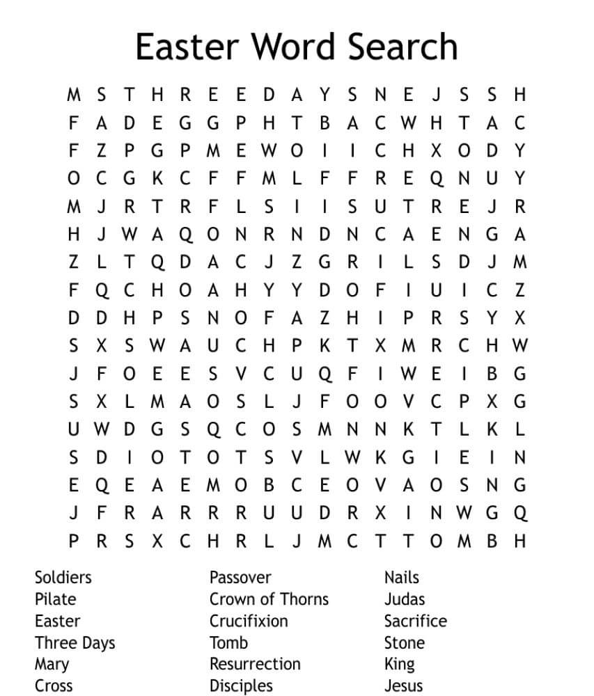 Easter Sunday Word Search