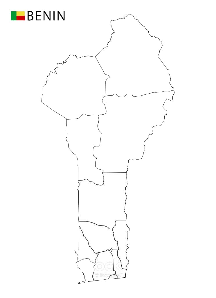 Peintable Blank Benin Map