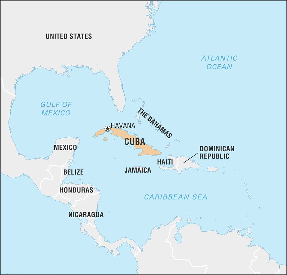 Peintable Cuba World Map