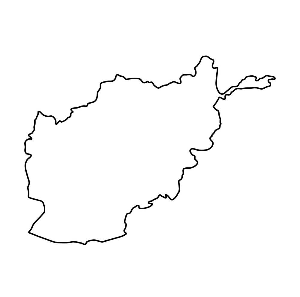 Printable Afghanistan Map Outline