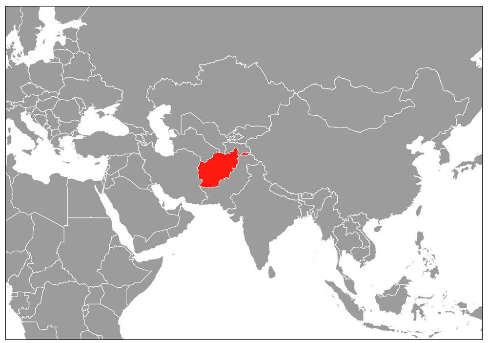 Printable Afghanistan Map World