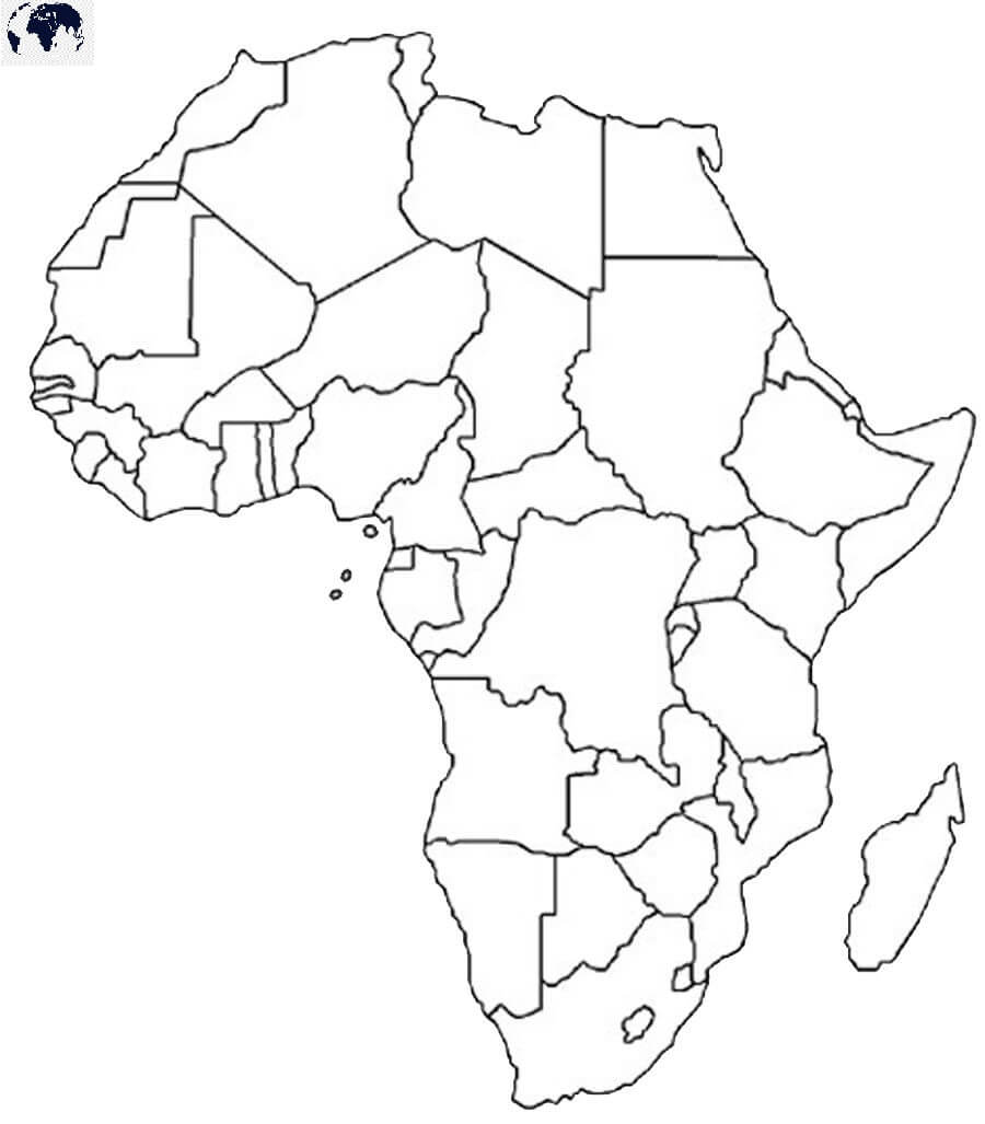 Printable Africa Map Blank 1