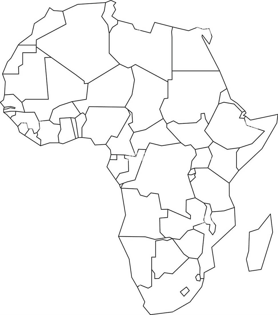 Printable Africa Map Blank 2