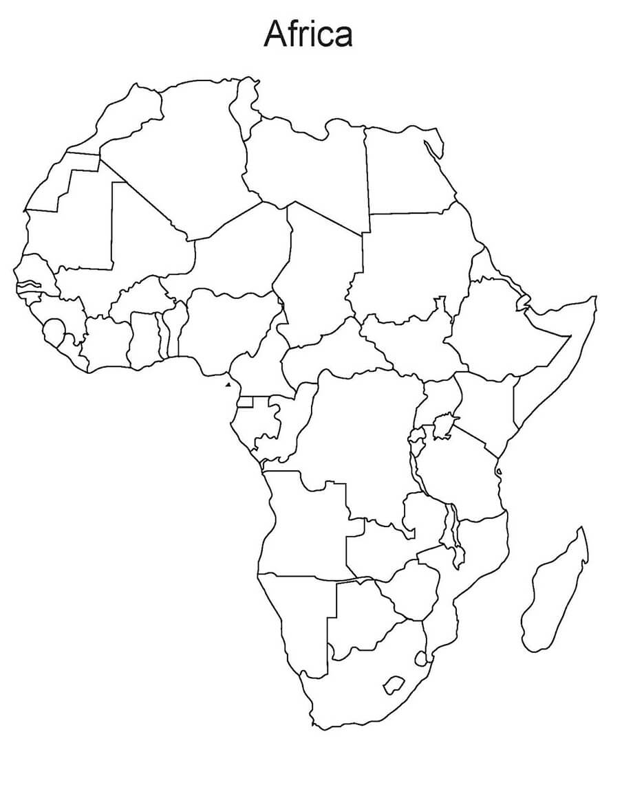 Printable Africa Map Blank 3