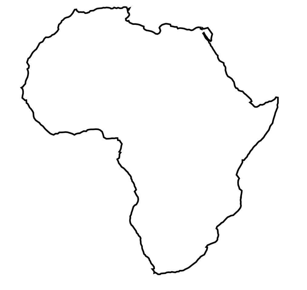 Printable Africa Map Outline 1