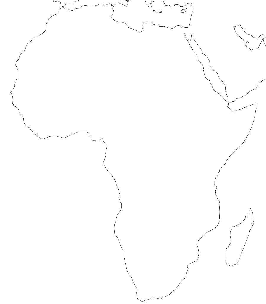 Printable Africa Map Outline 2